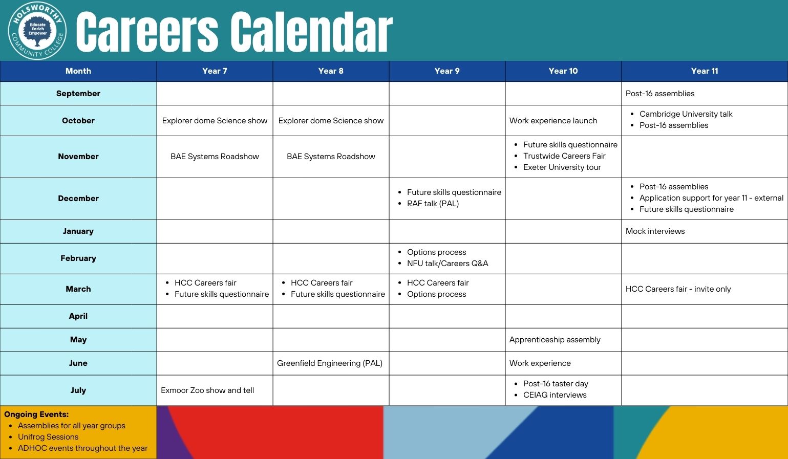 HCC Careers Calendar