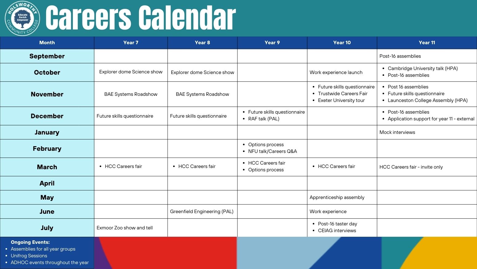 Careers Calendar